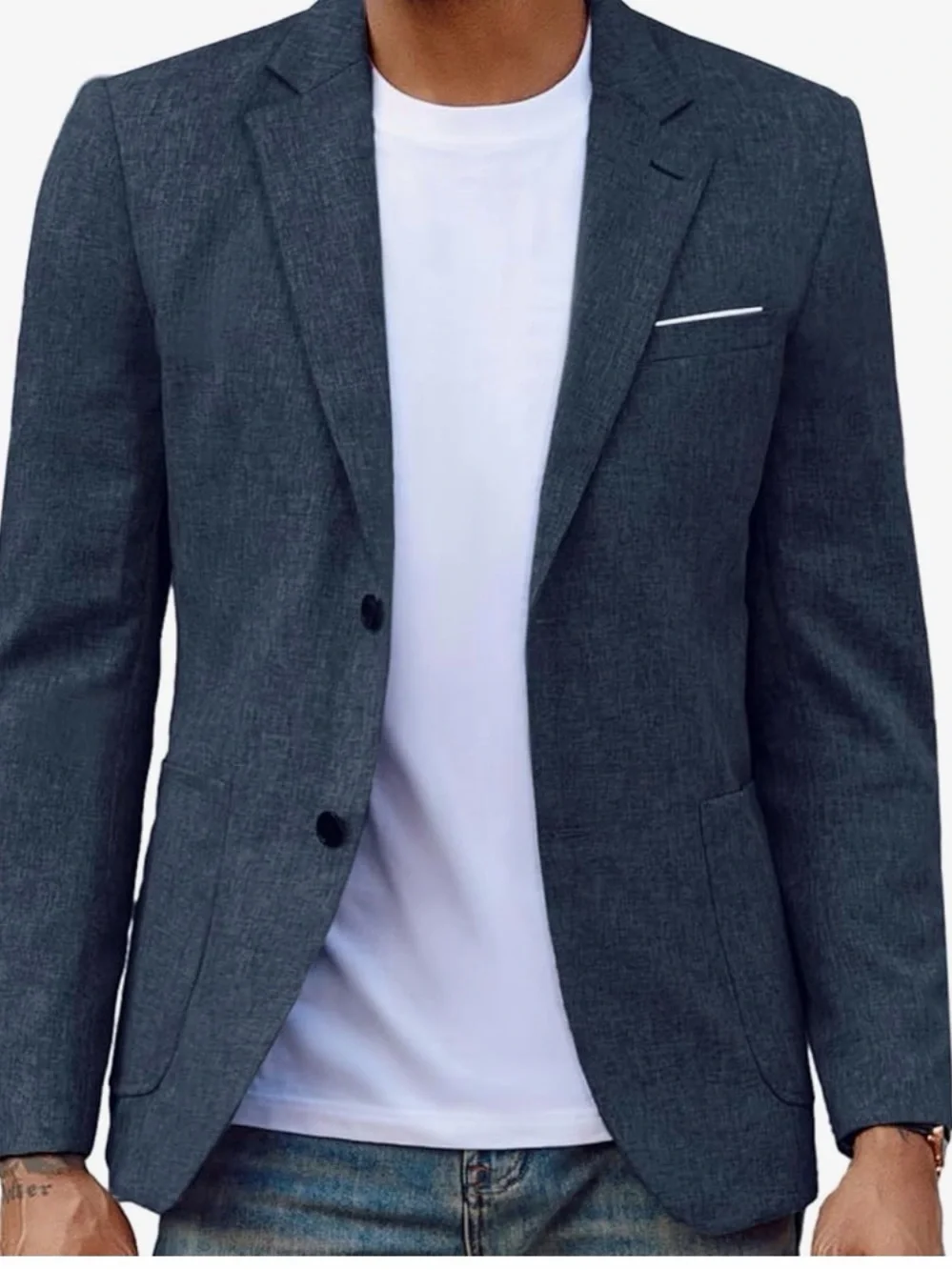 Men's Blue Sport Coat - PJ PAUL JONES Mens Blazer Casual Sport Coat